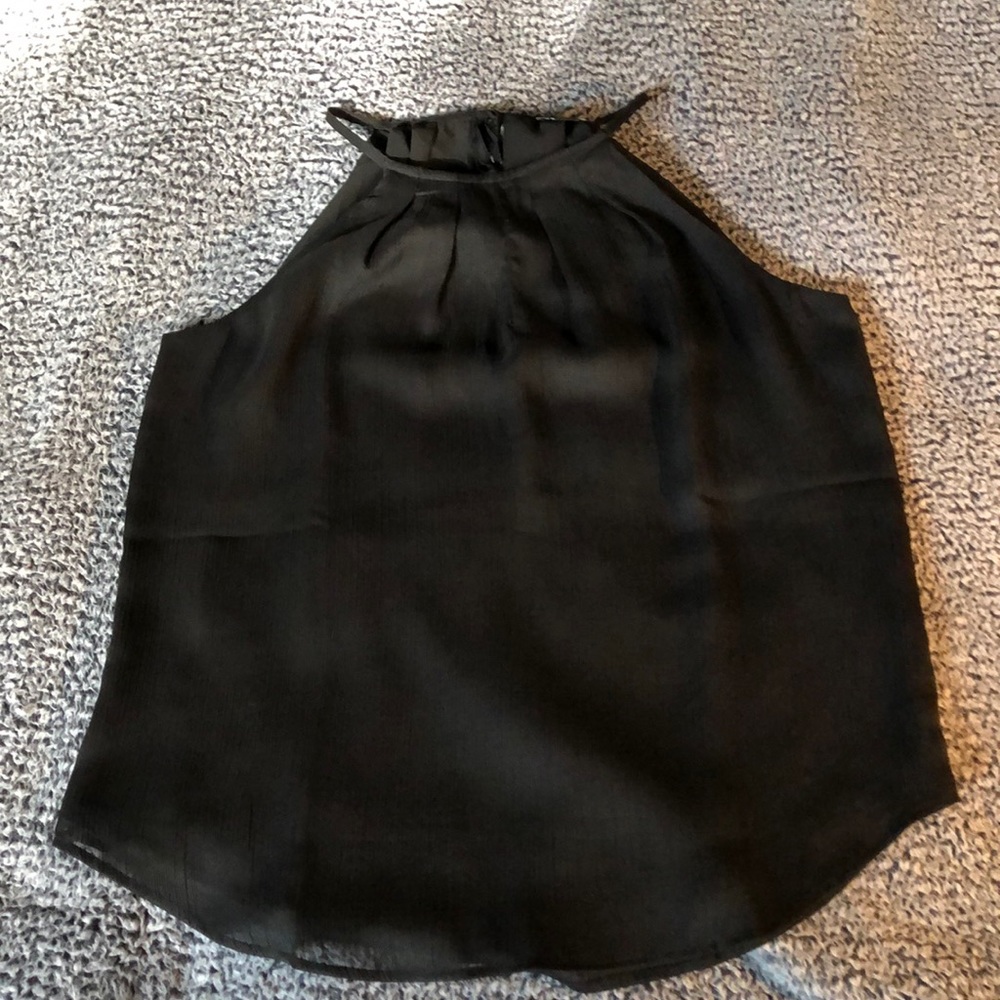 Black sleeveless top, Ann Taylor, small petite